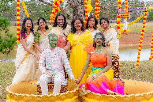 Bradley + Meghana Haldi Photo